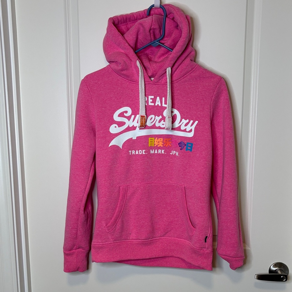 Superdry Fuchsia Hoodie with Logo